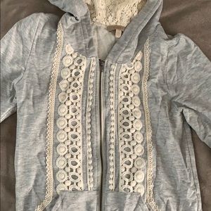 Embroidered Anthropologie sweatshirt